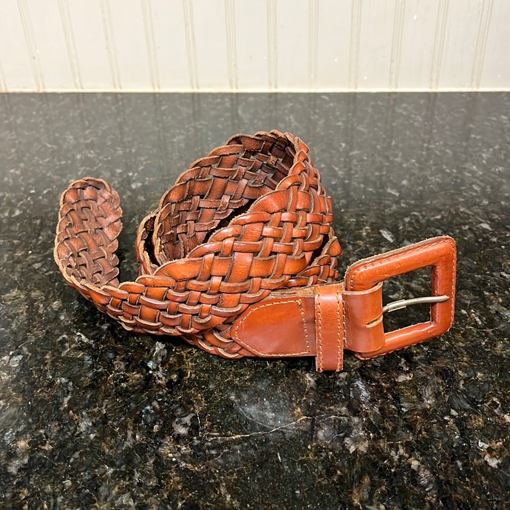 Ann Taylor Genuine Woven Leather Belt SZ L